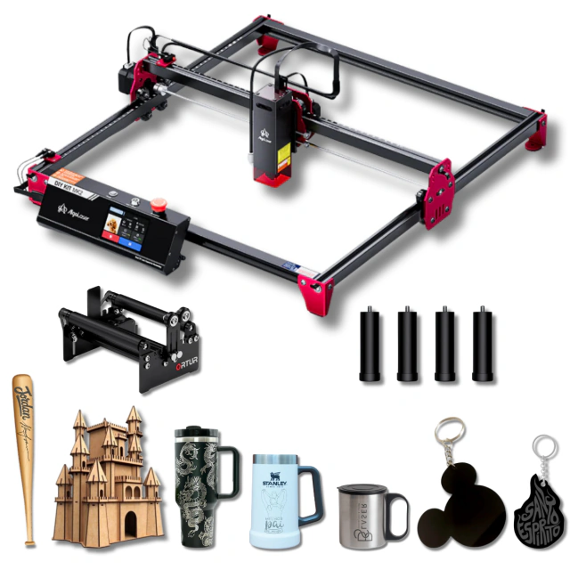 Gravadora AlgoLaser DIY Kit MK2 10W com kit rotativo